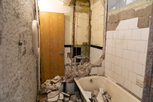 Shower Tile Demolition in Hickory